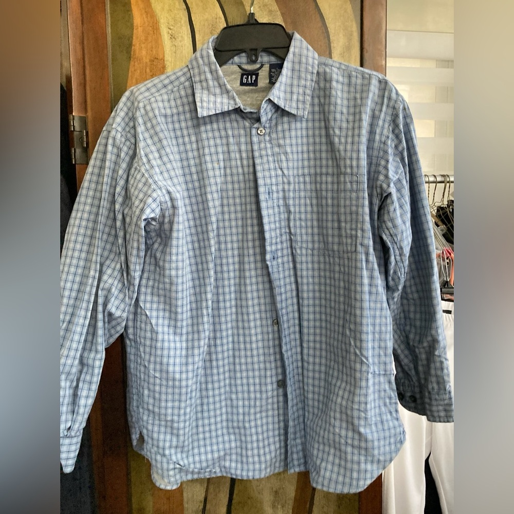 Gap | Lined blue checked button down